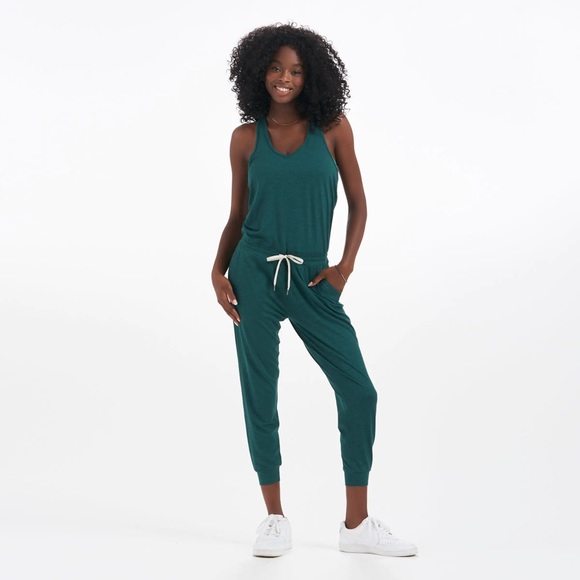 Vuori Pants - Vuori Lux Jumpsuit | Jade Heather | Large